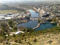 نمایی از سراب روانسر که از بالا گرفته شده