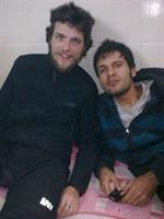 me and simon, swiss tourist known as biker of peace