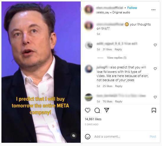 حقیقت یابی: ایلان ماسک گفت: 