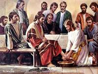 he washed the  of his disciples