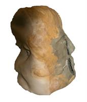 sculpture: two faces.
quality: clay.