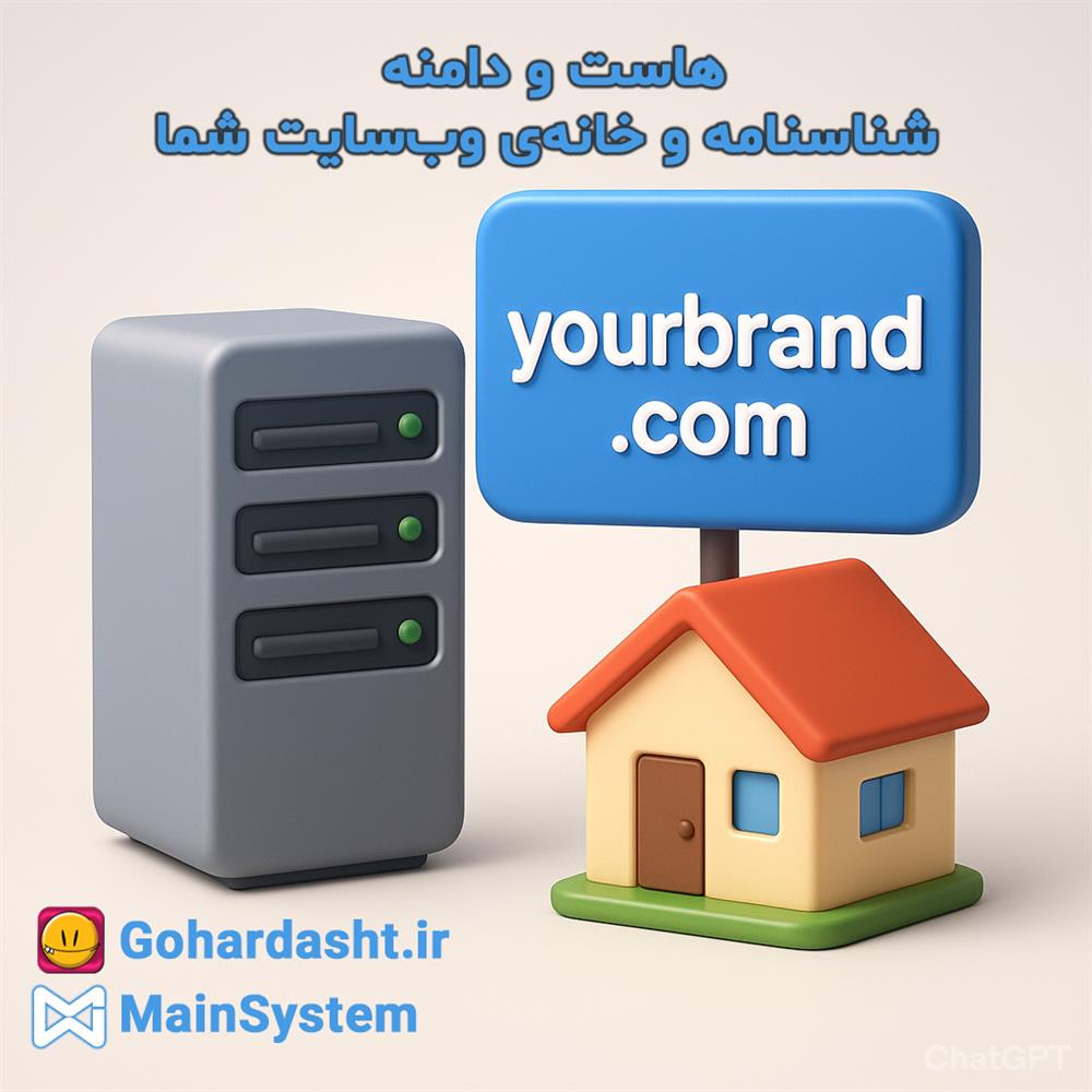 🖥️ هاست و دامنه | شناسنامه و خانه‌ی وب‌ سایت شما در گوهردشت و مین سیستم