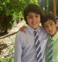 my sons in school uniform 
 usa , september 2010